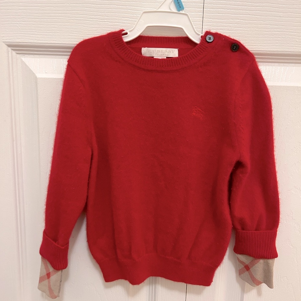 Burberry kids baby sweater 18M 100% cashmere sweater 80cm Valentines Christmas